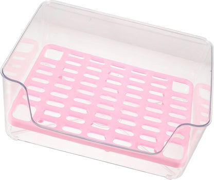 Beaupretty Acrylic High-Sided Cat Litter Box with Splash Guard Medium Pink Kitten Litter Pan Potty for Indoor Cats Portable Pet Toilet for Supply and Housebreaking1