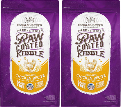 Stella & Chewy'S Raw Coated Cat Food - High Protein, Grain-Free Kibble with Cage-Free Chicken - Premium Digestive Support with Probiotics - Natural Small Kibble - Perfect for Picky Eaters - 10 Lb Bag9
