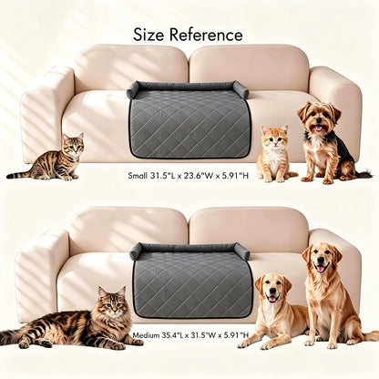 Cooling Dog Couch Bed Mat with Neck and Head Support, Waterproof Washable Pet Sofa Cover for Small Medium Dogs and All Cats, Non-Slip Furniture Protector6