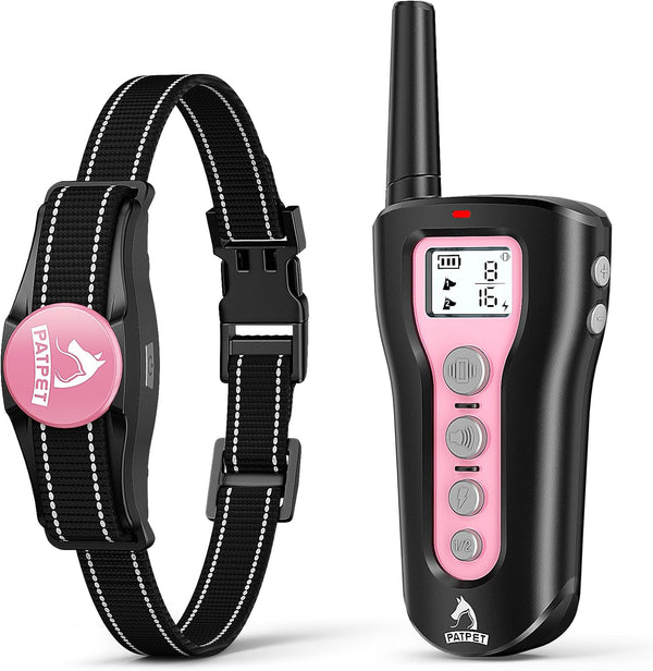 PATPET Dog Shock Collar - Rechargeable Dog Training Collar with Remote for Medium Large Dogs, 3 Training Modes (Beep/Vibration/Shock) IPX7 Waterproof 1000Ft Electric Dog Collar (Black)8