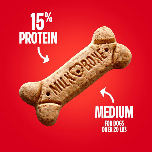 Milk-Bone Original Medium Dog Biscuits, 10 Lb Box | 280+ Treats, Classic Meaty Taste, Crunchy Dog Treats for Dogs 20-50Lbs, 15% Protein, 12 Vitamins & Minerals, Made in the USA5