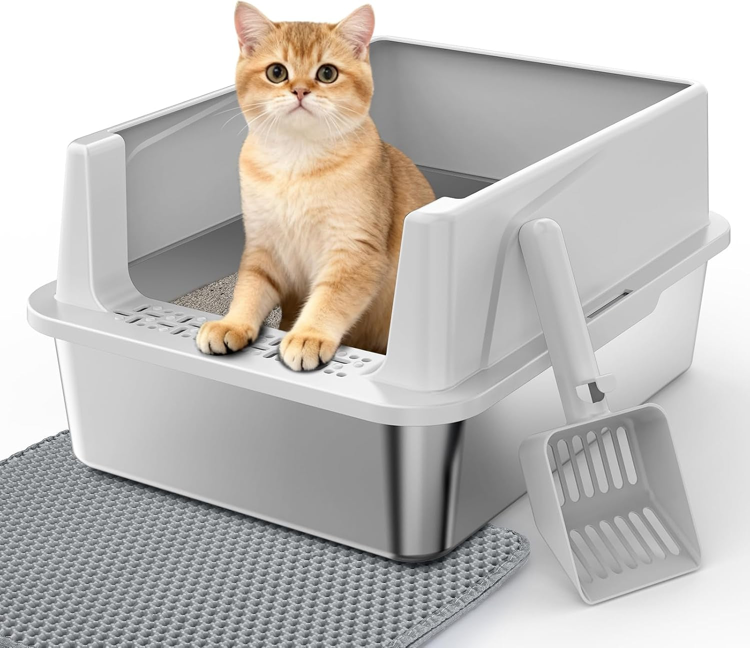 stainless-steel-litter-box-extra-large-litter-boxes-for-big-cats-xlarge-metal-cat-litter-box-with-lid-anti-urine-leakage-xl-box-with-high-sides-easy-clean-non-sticky-scoop-included