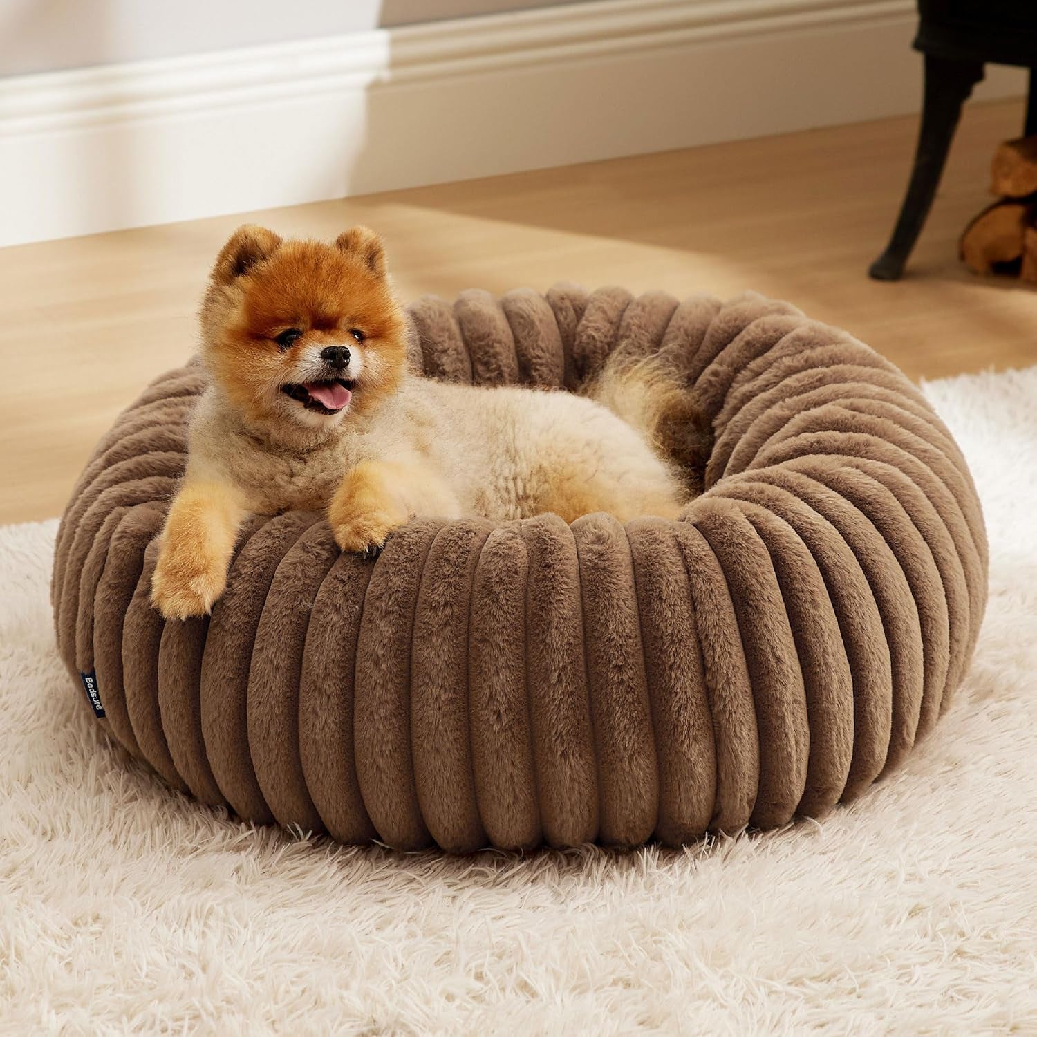 bedsure-comfyfleece™-donut-large-dog-bed-washable-faux-fur-with-corduroy-fleece-anti-slip-bottom-round-pet-bed-with-removable-cover-camel-brown-36x36x8-inches-36x36x8in-calming-round-pet-bed-support-plush-with-removable-corduroy-fleece-for-big-dog-anti-slip-bottom-camel-brown