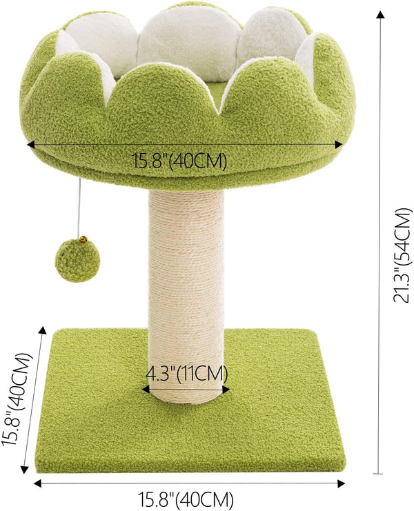 Flower Cat Scratching Post for Indoor Cats Scratcher with Bed | Comfortable & Removable Perch, Cute Cat Tree with Dangling Ball, Sisal Scratching Post, Simple Assembly & Stability6