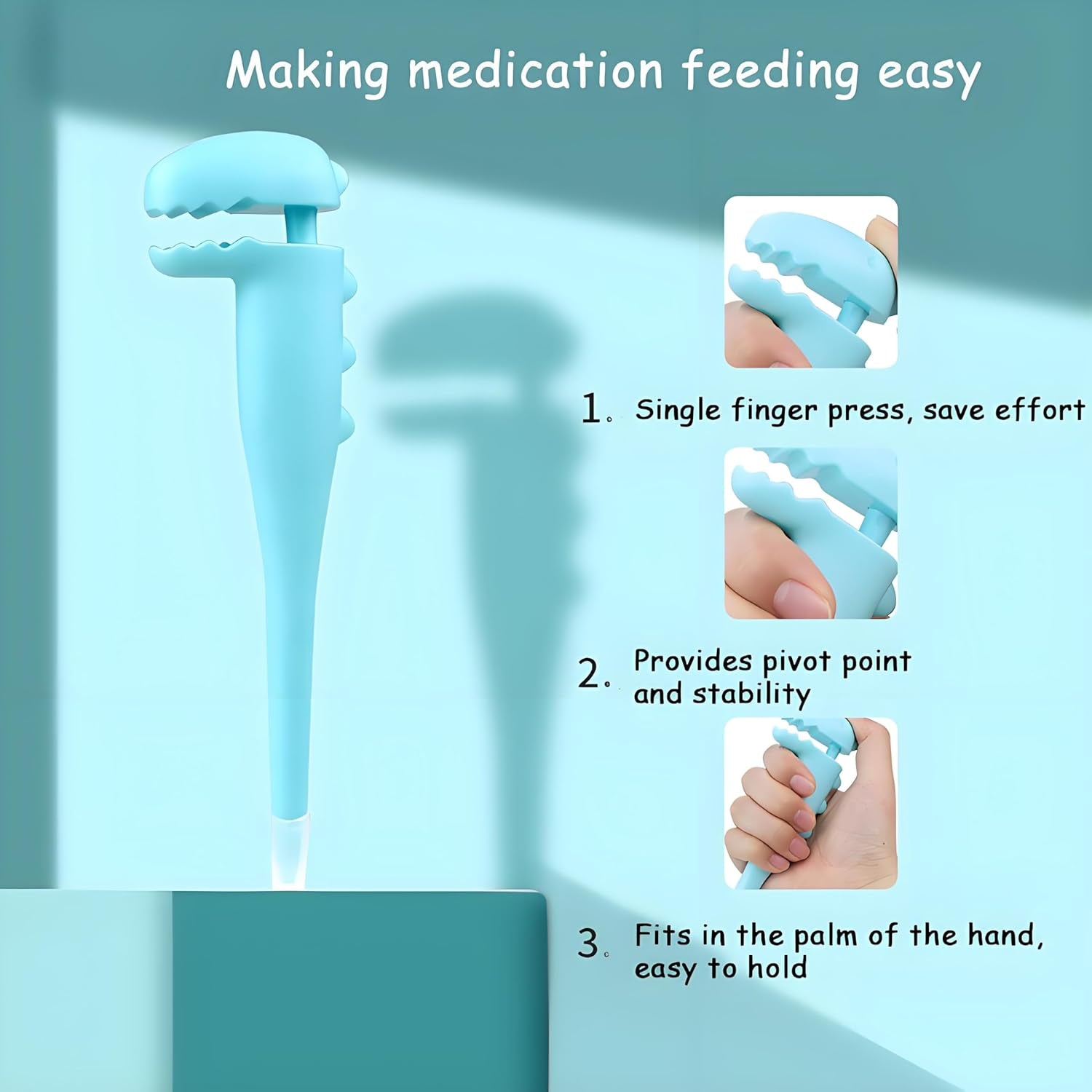 dinosaur-pet-pill-shooter-for-cats-and-dogs-soft-silicone-tip-medicine-dispenser-for-pills-capsules-reusable-animal-pill-gun-pet-pill-dispenser-2-silicone-tips-for-cats-puppies-and-small-animals-medicine-pill-pusher