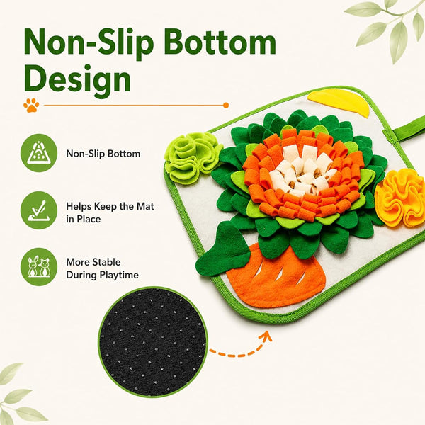 Rabbit Foraging Mat Interactive Bunny Snuffle Mat for Small Animals | Puzzle Toy Indoor Enrichment Feeding Mat 11.8" Treat Dispenser for Bunny Guinea Pigs, Ferrets, Chinchillas, Hamste, Puppies5