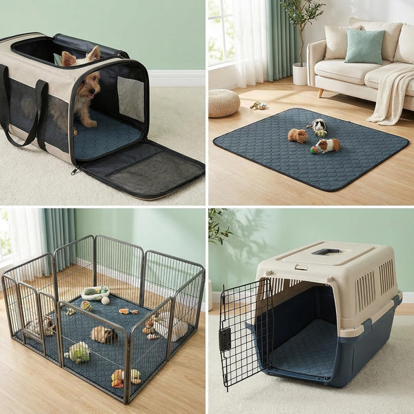 2 Pcs Guinea Pig Cage Liners - Washable Guinea Pig Pee Pads, Waterproof Reusable & anti Slip Guinea Pig Bedding Fast and Super Absorbent Pee Pad for Small Animals Rabbit Hamster Rat10