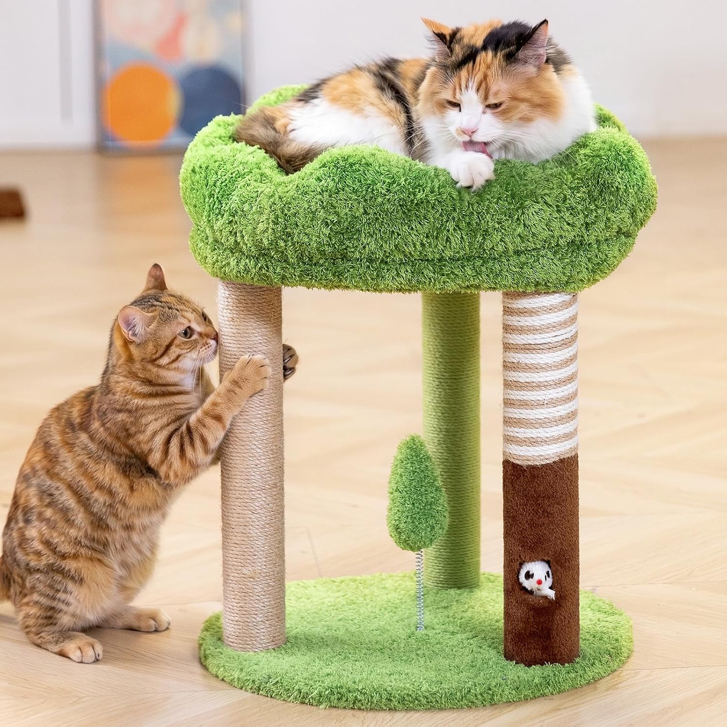 woochpet-20-inch-small-cat-tree-for-indoor-cats-and-kittens-cat-tower-with-3-sisal-scratching-posts-removable-washable-perch-bed-hanging-toy-ball-compact-cat-condo-for-small-spaces