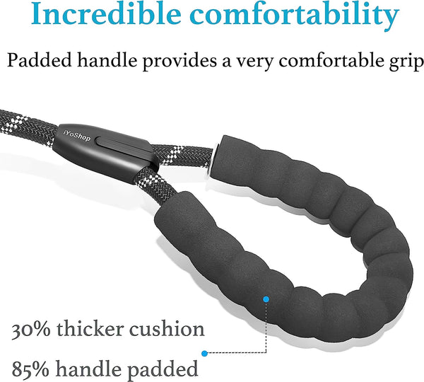 Iyoshop Dual Dog Leash - 360° Swivel, No Tangle Walking Leash with Shock Absorbing Bungee for Two Dogs (Large, 25-150 Lbs, Black)4