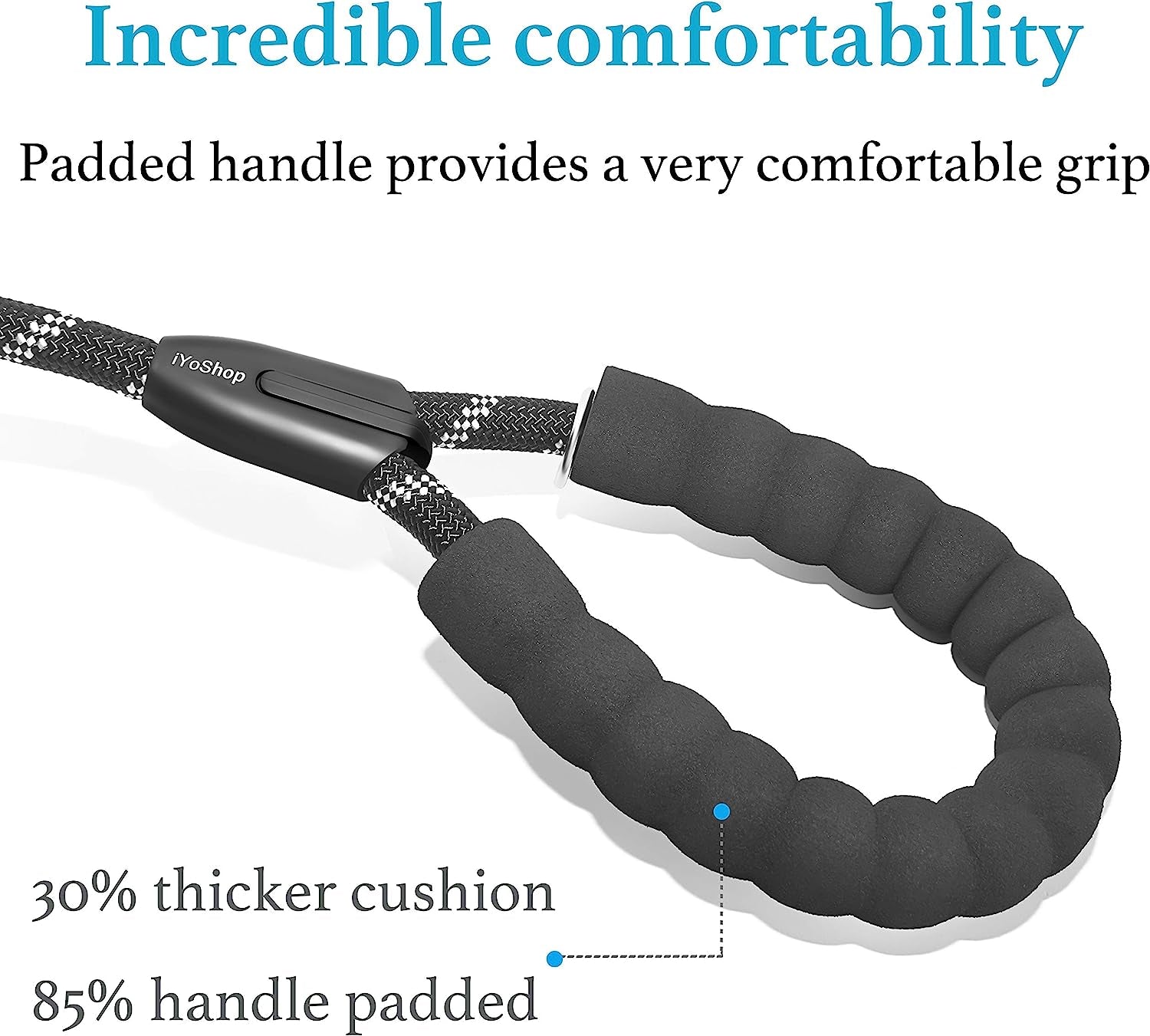 iyoshop-durable-slip-lead-dog-leash-with-padded-handle-and-highly-reflective-threads-no-pull-dog-training-leash-1-2-x-6-ft-black
