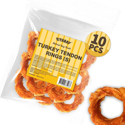 VITADAY Turkey Tendons for Dogs, All Natural, Healthy Dog Treats, Long Lasting, Hypoallergenic Dog Chews, Rawhide Free, Usa-Sourced, for Small Dogs, Strips, 3 Oz Pack | Long-Lasting Dog Training Treats, Rawhide-Free Made of Usa-Sourced Turkey11