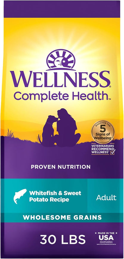 Wellness Complete Health Adult Dry Dog Food, Wholesome Grain Kibble, Natural, Chicken and Oatmeal Recipe, 30 Lb Bag16
