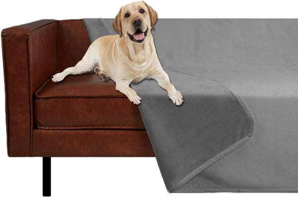 Ameritex Pet Bed Blanket Reversible 100% Waterproof Velvet Super Soft for Sofa and Bed (82X102 Inches, Cream+Sand)14