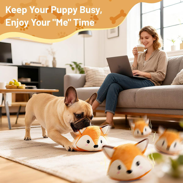 Interactive Fox Puppy Toy for Boredom Relief - Automatic Self-Moving, Bouncing & Vibrating with Sound for Entertainment & Play | Rechargeable & Chew-Resistant for All Breed Sizes6