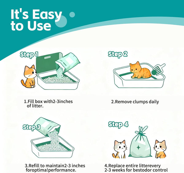 Tapioca Cat Litter, Cassava Cat Litter Odor Control Dust-Free Clumping Litter8