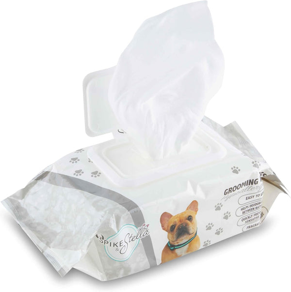 110 Pack Pet Grooming Wipes - Large & Extra-Large Sizes - Lavender, Aloe, & Unscented Variations - Hypoallergenic & Extra Durable - Perfect for Dogs & Cats, 8.6"X7.8"11