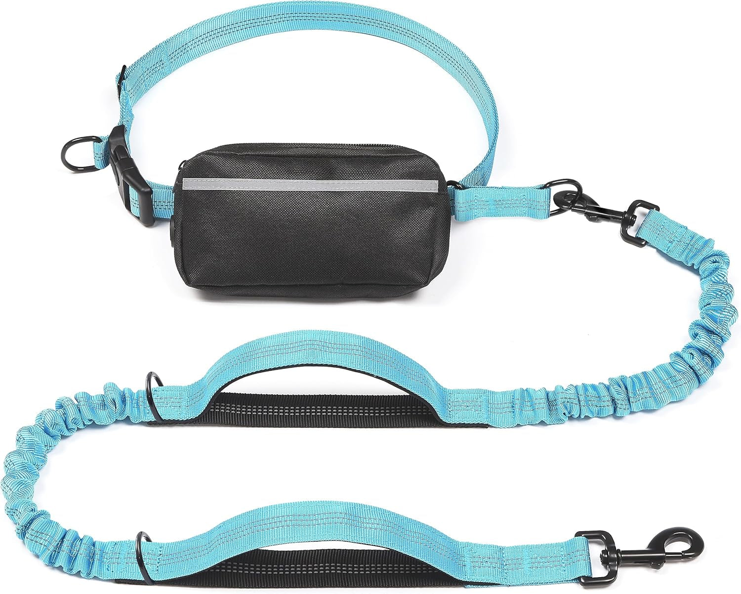 iyoshop-hands-free-dog-leash-with-zipper-pouch-dual-padded-handles-and-durable-bungee-for-walking-jogging-and-running-your-dog-large-25-120-lbs-black