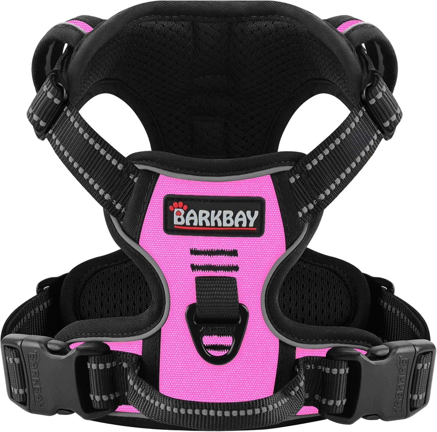 barkbay-no-pull-pet-harness-dog-harness-adjustable-outdoor-pet-vest-3m-reflective-oxford-material-vest-for-pink-dogs-easy-control-for-small-medium-large-dogs-l