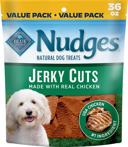 Blue Buffalo Nudges Chicken Jerky Cuts Natural Dog Treats, Tender & Meaty Dog Snacks, Healthy Reward or Training Treat, Made in the USA with Real Chicken, No Artificial Preservatives, 36 Oz.1