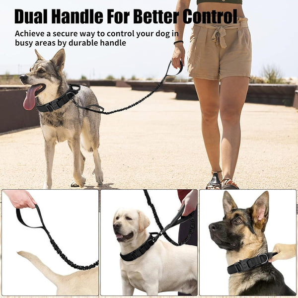 Tactical Dog Collar Leash Set,Dog Collar with Controll Handle for Large Dog4