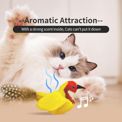 Catnip Cat Toys Satisfy Cat'S Natural Hunting Instintion for Indoors Cats Feather Toys Interactive with Lifelike Chirp Sound Chirping Bird Kitten Toy (2 Pack)5