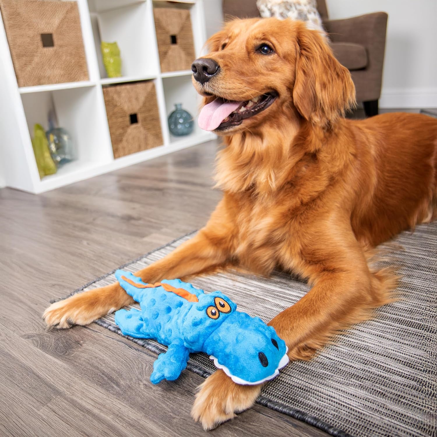 godog-gators-squeaky-plush-dog-toy-with-chew-guard-technology-durable-fabric-squeaker-for-active-play-blue-large