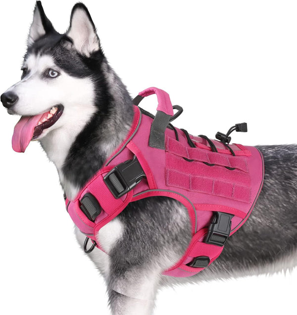 WINGOIN Tactical Dog Harness for Large Dogs, Heavy Duty No Pull Dog Harness with Handle, Adjustable Reflective Military K9 German Shepherd Big Size Dog Vest for Walking, Training, Hunting, Green (L) | with Handle,Adjustable Reflective,Green Military K9 Style,Big Size Dog Vest,For German Shepherd,For Walking Training Hunting19