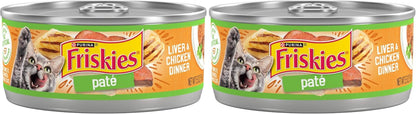 Purina Friskies Wet Cat Food Pate, Liver and Chicken Dinner - (Pack of 24) 5.5 Oz. Cans11