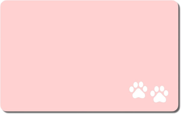 Rnivvi Dog Food Mat, 12" X 19" Flower Absorbent Dog Cat Bowl Mat for Food and Water, Cute Anti-Slip Rubber Pet Feeding Rug Protect Floors, Puppy Placemat for Feeding & Watering Supplies, Tropical20