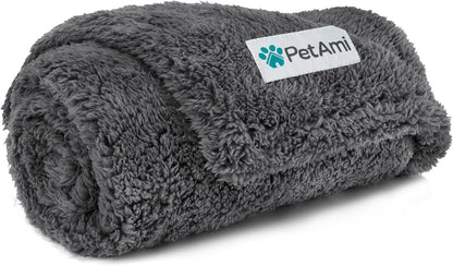 Petami Fluffy Waterproof Dog Blanket for Couch and Bed, Reversible Sherpa Pet Throw, Pee Proof Furniture Protector Sofa Cover, Washable Cat Blanket for Medium Large Dogs and Cats (Taupe Camel, 60X80)19