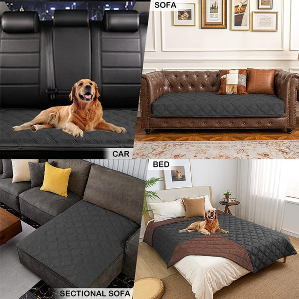 SUNNYTEX Waterproof & Reversible Dog Bed Cover Sofa, Couch Cover Furniture Protector for Pets(68 * 82")6