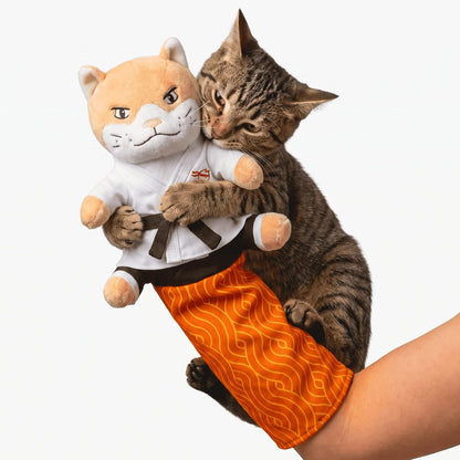 KARATE KITTY Cat Wrestling Glove & Puppet Toy with Arm Sleeve | Interactive Boxing Cat Toy with Arm Sleeve, Puppet-Style Motion, Crinkle Ears and Catnip Pocket for Active Indoor Play1
