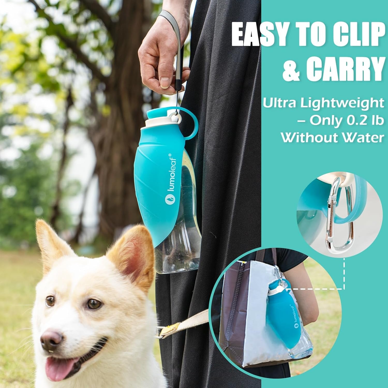lumoleaf-dog-water-bottle-for-walking-portable-pet-water-dispenser-with-foldable-leaf-bowl-lightweight-travel-bottle-for-small-medium-dogs-20-fl-oz