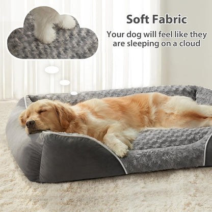 RRPETHOME XL Dog Beds Exra Large Sized Dog for Comfy Sleeping, Washable Rectangle Dog Bed for Large Dogs,Orthopedic Pet Sofa Bed, Dog Couch Bed with Anti-Slip Bottom3