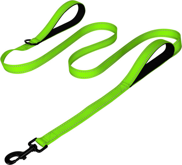 Joytale Reflective Dog Leash for Medium & Large Dogs, 6 FT X 1", Black | Heavy Duty Nylon Webbing, Padded Handle for Comfort, Visible at Night, for Walking & Training16