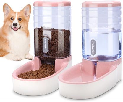 Meikuler Pets Auto Feeder 5.2L,Food Feeder and Water Dispenser Set for Medium & Large Dogs Cats and Pets Animals (Navy)7