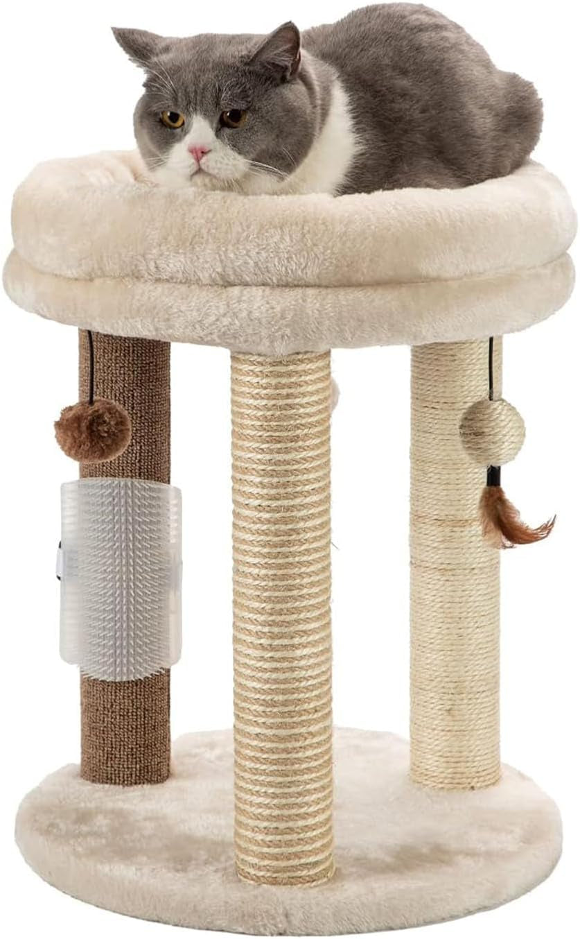 mecool-4in1-small-cat-tree-scratching-post-with-tower-soft-bed-sisal-carpet-jute-posts-with-three-hanging-ball-toys-and-massage-brush-for-indoor-cats-and-kittens