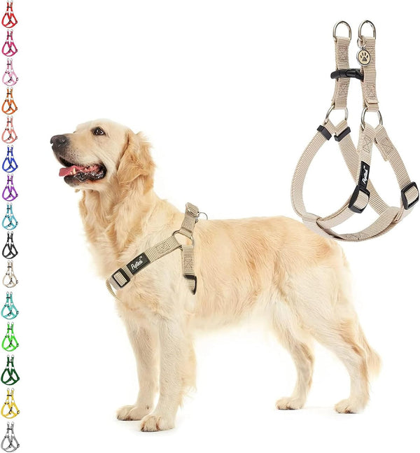 PUPTECK No Pull Dog Harness Soft Adjustable Basic Nylon Step in Puppy Vest Outdoor Walking with ID Tag56