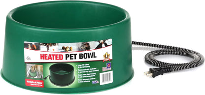 Farm Innovators Heated Pet Water Bowl, 60W Heated Water Dish - 1.5 Gallon Plastic Watering Station with Anti-Chew Cord Protector for Dogs & Cats6