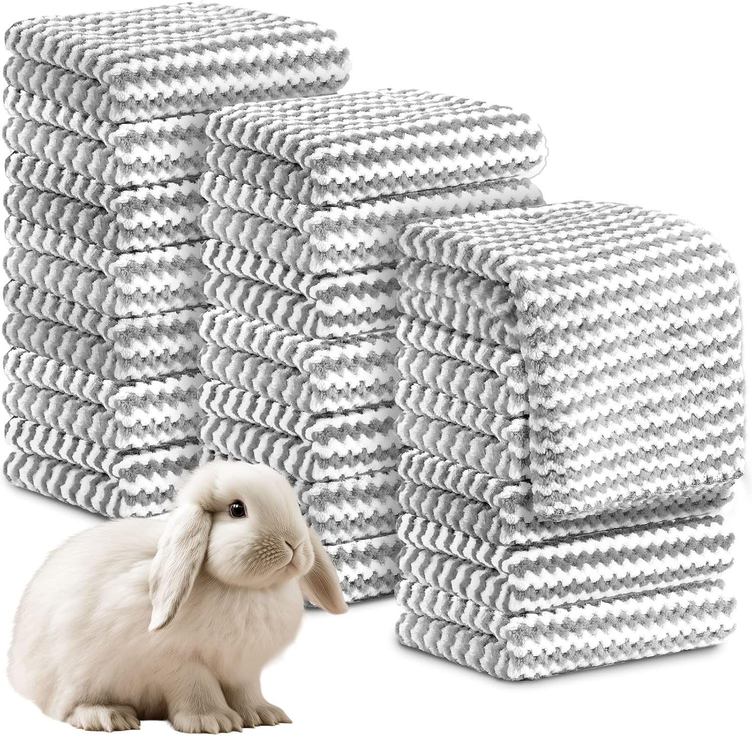 moukeren-20pcs-guinea-pig-fleece-bedding-blankets-bulk-washable-small-animal-fleece-cage-liners-pet-wash-cloth-sleeping-mat-cover-for-hamster-chinchilla-rabbit-hedgehogmulticolor-12-x-12-inch