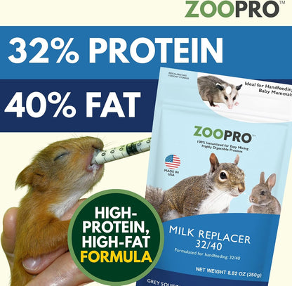 Milk Replacer - Healthy Powdered Formula Ideal for Baby Squirrels, Rabbits, Opossums, Raccoons | 100% Instantized for Mixing Digestible Proteins | 8.8Oz (Specialty Milk Replacer 8.8 Oz.)5