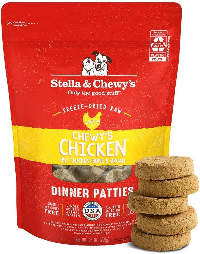 stella-chewys-freeze-dried-raw-dinner-patties-beef-recipe-high-protein-grain-free-puppy-dog-food-perfect-for-picky-eaters-25-oz