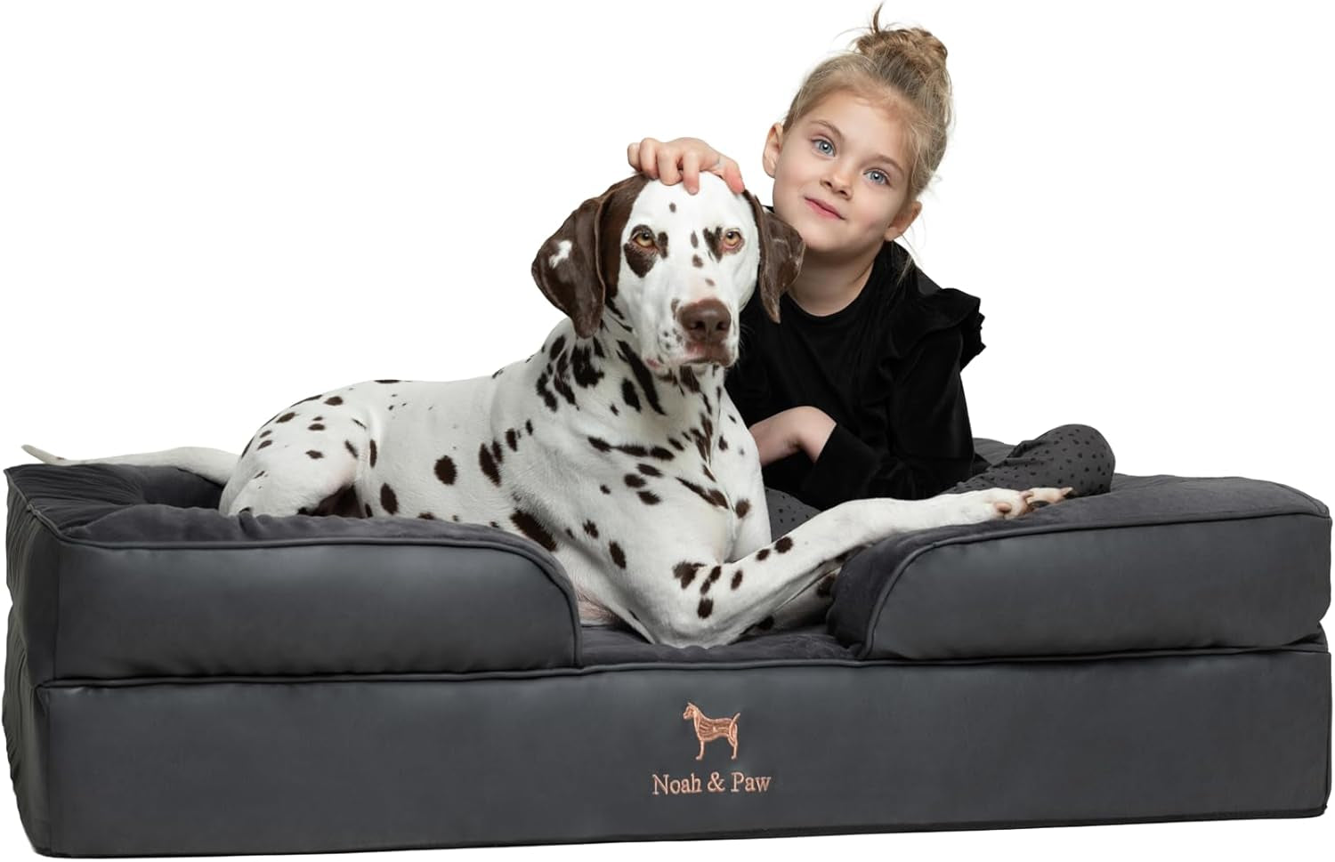 noah-paw-large-dog-bed-35x25x11-inch-orthopedic-dog-beds-eggshell-memory-foam-infused-with-cooling-gel-inner-cover-water-resistant-machine-washable-faux-leather