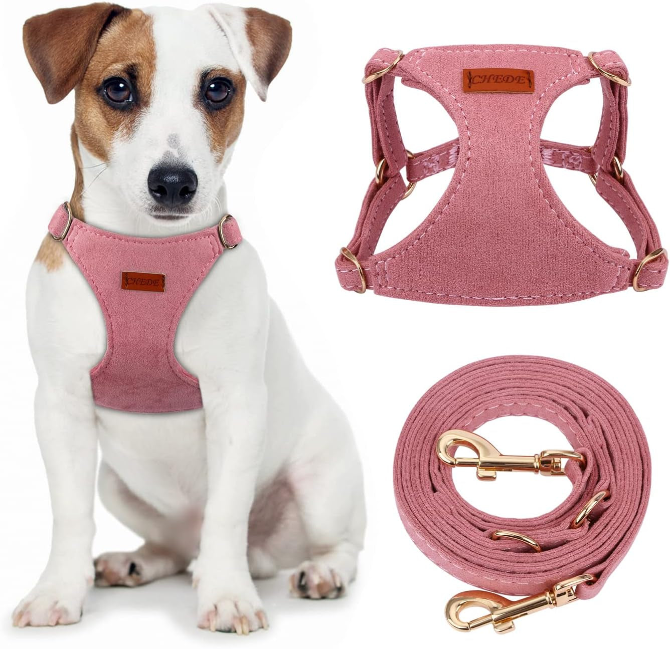 chede-no-pull-puppy-harness-and-multifunction-dog-leash-set-8-colors-soft-adjustable-no-choke-escape-proof-cute-lightweight-pet-vest-harness-for-small-and-medium-dog