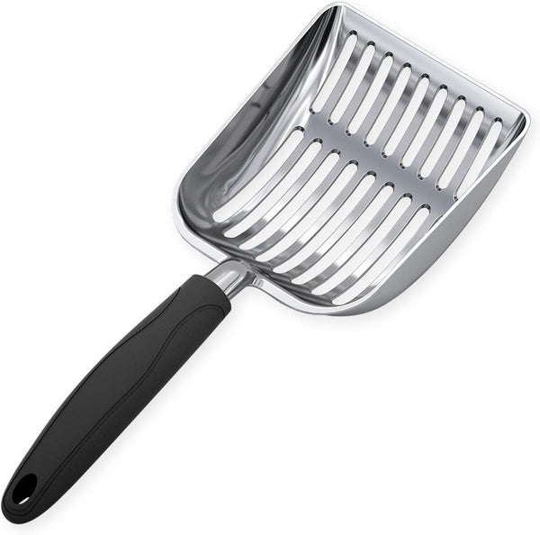 Wepet Cat Litter Scoop, Aluminum Alloy Sifter, Kitty Metal Scooper, Deep Shovel, Long Handle, Poop Sifting, Kitten Pooper Lifter, Durable, Heavy Duty, for Litter Box30