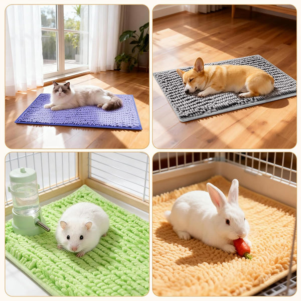 6 Pcs Guinea Pig Cage Liner, 20X12 Inch Washable Fleece Bedding Mat | Reusable Guinea Pig Bedding & Pee Pads for Small Animals, Rabbit5