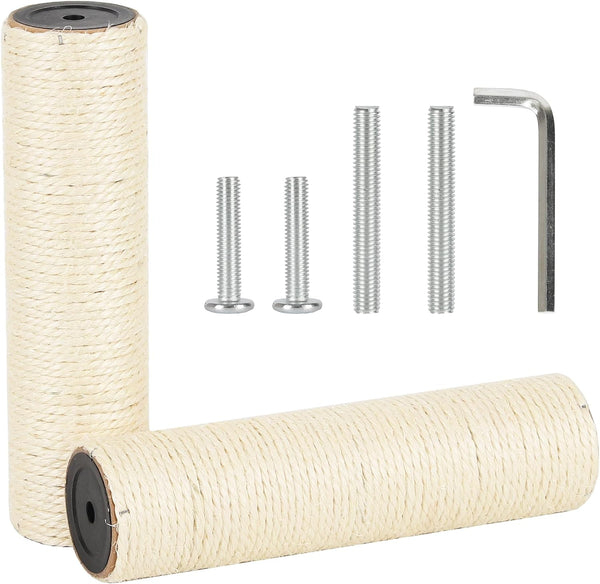 6.8Cm 2.7In Diameter Cat Tree Scratching Post Replacement Sisal (2Posts*30Cm/11.81In, M8)10