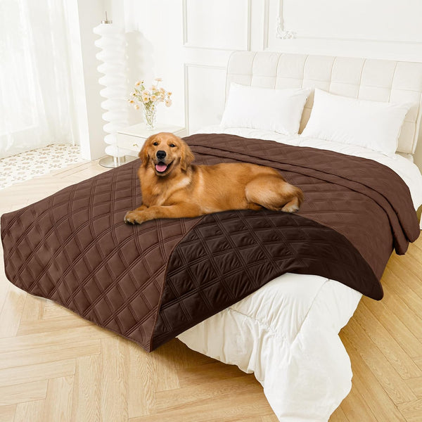 Smiry Waterproof Dog Bed Cover, Reversible Pet Blanket for Sofa Couch | Soft Washable Dog Blanket, Leakproof Couch Cover for Dogs Cats & Furniture Protection, 52X82, Grey/Dark Grey85