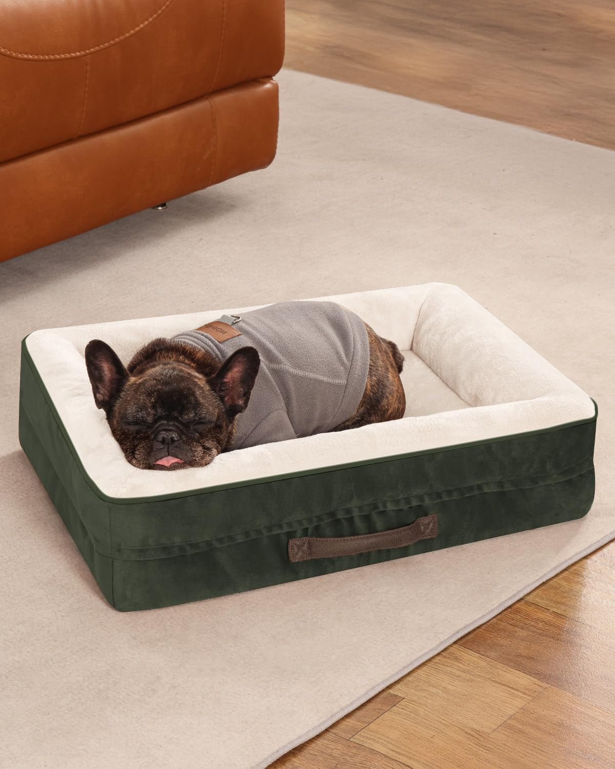 upvilla-orthopedic-dog-bed-xl-four-sided-dog-sofa-washable-cover-gray