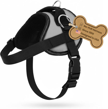 Bark Appeal Tan Plaid No-Pull Dog Harness for Extra Small to Small Sized Pets – Adjustable, Reflective Vest with 3 Leash Clips for Added Control, Easy Walks & Training – Small21